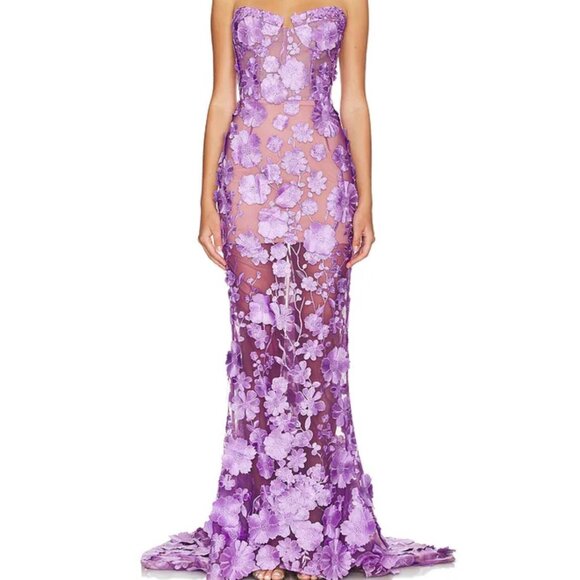 Bronx and Banco Jasmine Gown in Lilac